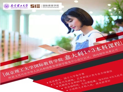 南京理工大学国际教育学院意大利1+3本科课程项目(欢迎引荐高中/中专/职高合作)